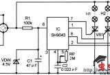 用SH9043构成的四路彩灯串控制电路电路图