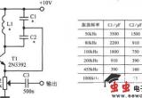 50～1000kHz晶体管振荡器电路图