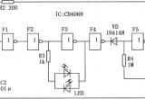 沼气泄漏检测报警器(CD4069)电路图