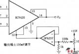 RCV420用外部放大器实现输出失调电压调零电路电路图