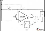 由INA337构成的负载电流的高端分流测量电路电路图