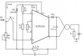 由精密电流变送器XTR101构成带冷端温度补偿功能的J型热电偶输入电路图