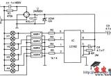 由LC182构成的舞厅音乐彩灯控制电路电路图