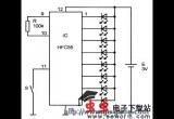 用HFC55构成的直流闪光玩具控制电路电路图