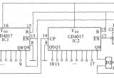 用CD4017组成1～17进制计数器之二电路图