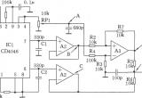 由CD4046构成的三角波发生器电路图