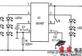 由5G167构成的音箱装饰彩灯串控制电路电路图
