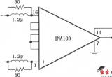 INA103构成的使放大器稳定工作的输入网络电路图
