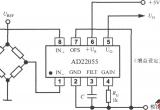 桥式传感器信号放大器AD22055的典型应用电路电路图