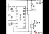 由SGZ07声、光报警集成电路构成双频率声、光信号源电路电路图