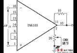 外部可调CMR(共模抑制比)电路(INA103)电路图