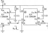 单稳态触发器CD4528组成的延时电路电路图