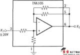 增益为1／2的精密放大电路(INA105)电路图