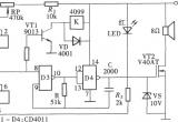 超温监测自动控制电路(CD4011)电路图