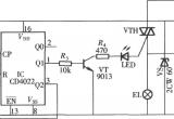 由CD4022组成的卫生间自动照明开关电路电路图