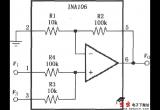 精密加法放大电路(INA106)电路图