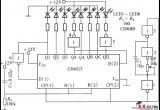 由CD4015组成的交替发光式LED闪烁灯电路电路图