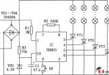 SH803构成的彩灯控制电路电路图