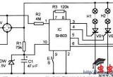 由SH803构成的彩灯控制电路电路图