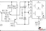 晶体管和共阴极数码管组成的测试电路电路图