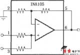 精密加法放大电路(INA105)电路图