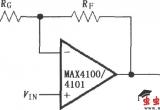 由MAX4100／4101构成的同相增益电路电路图