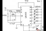 LB140五位LED电平指示驱动集成电路典型应用电路电路图