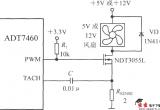 驱动一台二线风扇的电路(智能化远程热风扇控制器ADT7460)电路图