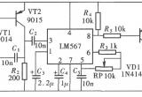 频率式电子密码锁(LM567)电路图