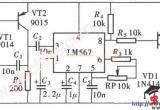 采用LM567构成的频率式电子密码锁电路电路图