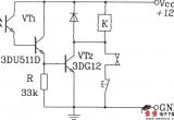 达林顿型光敏三极管构成带自锁功能的光电控制继电器电路图电路图