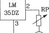 由LM35DZ摄氏温度传感受器构成摄氏温度表电路电路图