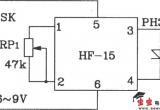 HF-15/HJ-15高灵敏度、远距离红外遥控发射、接收组件应用电路图电路图