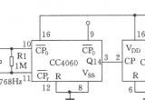 由CC4060构成的秒信号发生器电路图