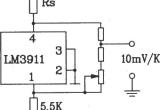 由LM3911单片温度控制集成电路构成的温度过热检测报警电路电路图