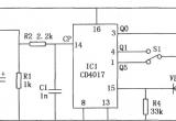 CD4017构成的变频式电磁打点计时器电路图