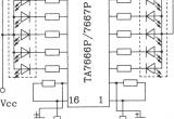 HA7666P／TA7667P构成两条5点LED显示驱动电路电路图