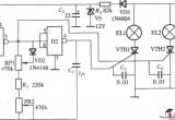 由CD4011构成的家用闪烁壁灯电路电路图