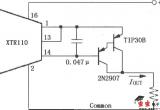 XTR110使用外部PNP晶体管的电路电路图