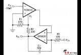 温度补偿对数响应的反馈放大电路(VCA610/OPA620)电路图
