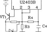 由U2403B恒温流充电计时器构成大电流充电电路电路图