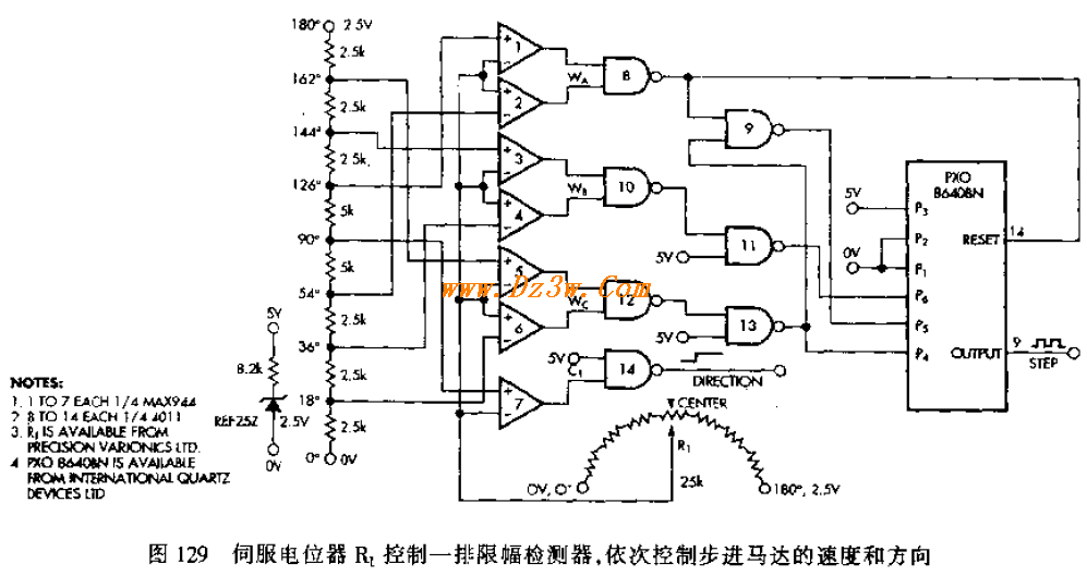 步进马达定位的旋转式控电路图