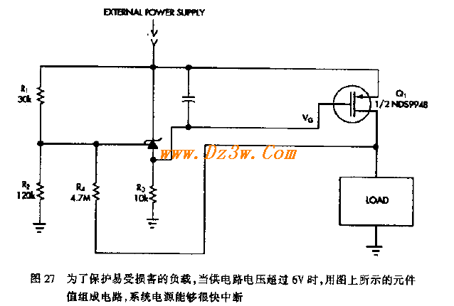 过压检测及保护电路电路图