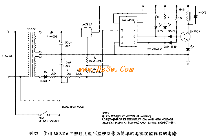 MC34161组成的电源监控电电路图