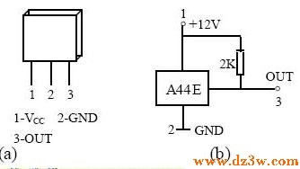 A44霍尔元件引脚图 