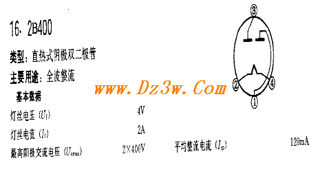 2B400电子管参数