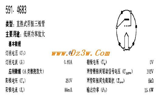 4683电子管基本参数