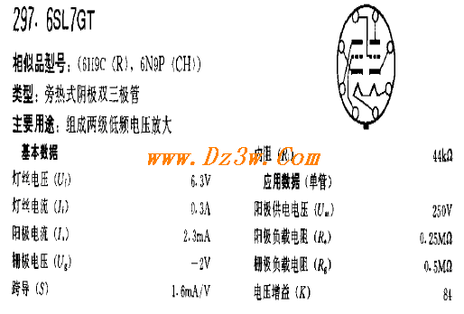 6SL7GTa href=http://www.dz3w.com/info/tube/ target=_blank class=infotextkeya href=http://www.dz3w.com/component/tube/tubeindex.htm target=_blank class=infotextkey电子管/a参数/a