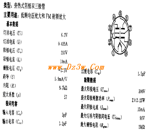 6AQ8a href=http://www.dz3w.com/info/tube/ target=_blank class=infotextkeya href=http://www.dz3w.com/component/tube/tubeindex.htm target=_blank class=infotextkey电子管/a参数/a