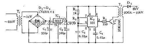 555组成的高压发生器(>8电路图